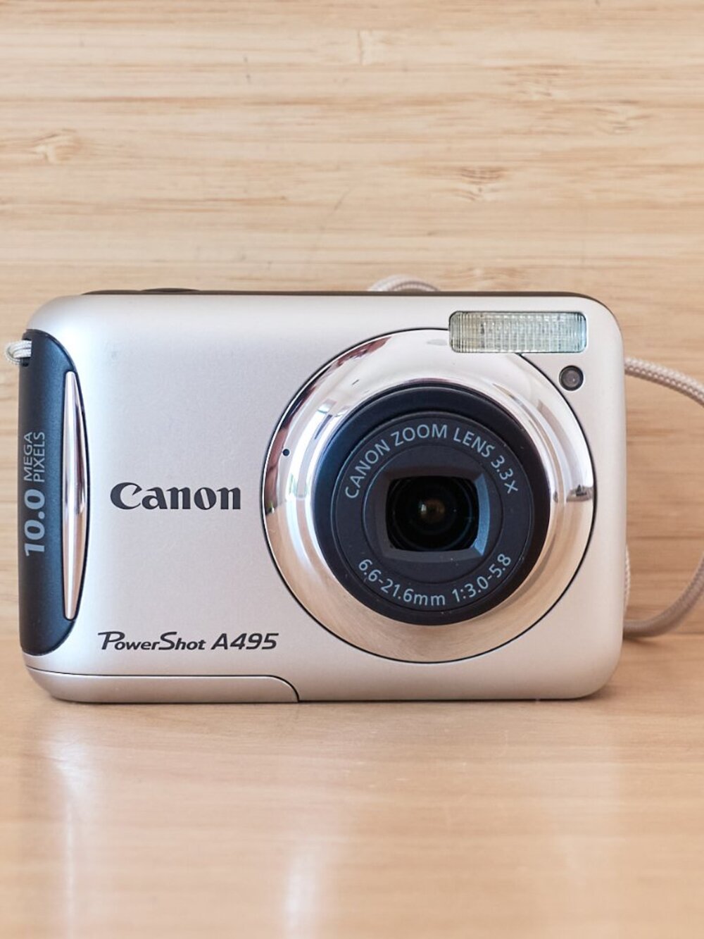 Canon PowerShot A495 10MP Compact Digital Camera 3.3x Zoom Silver CCD Tested